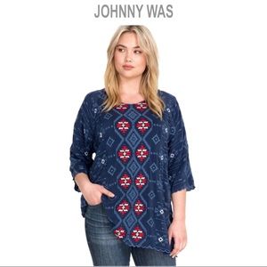 Johnny Was Asher Raglan Tunic Sz M